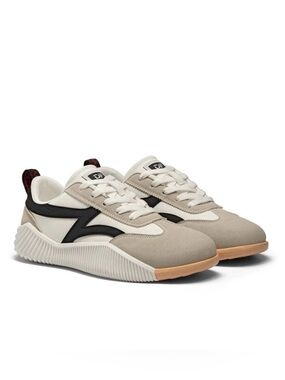 De Florance White Black Chunky Sneakers Size 6.5 Italy New